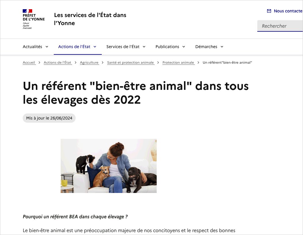 bordure Capture d'écran référent élevage