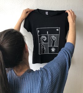 T-shirt PEA noir cintré