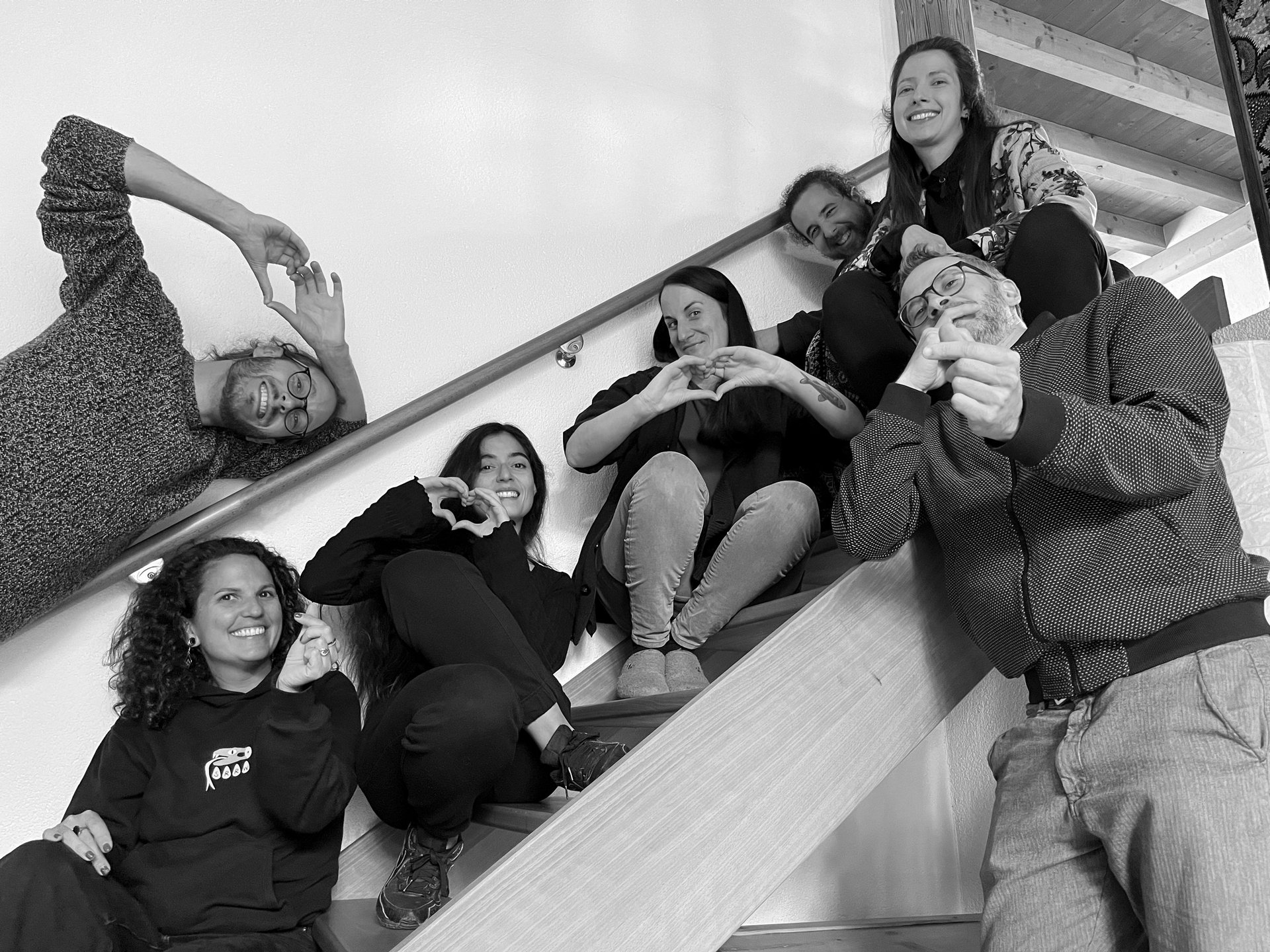L'équipe de l'ObS en noir blanc