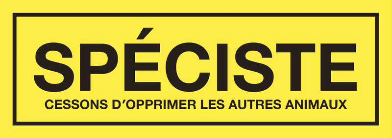 Autocollant jaune "spéciste"