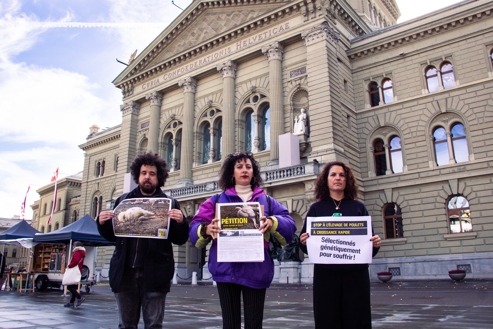 Remise de la pétition Ross 308 à Berne le 28 octobre